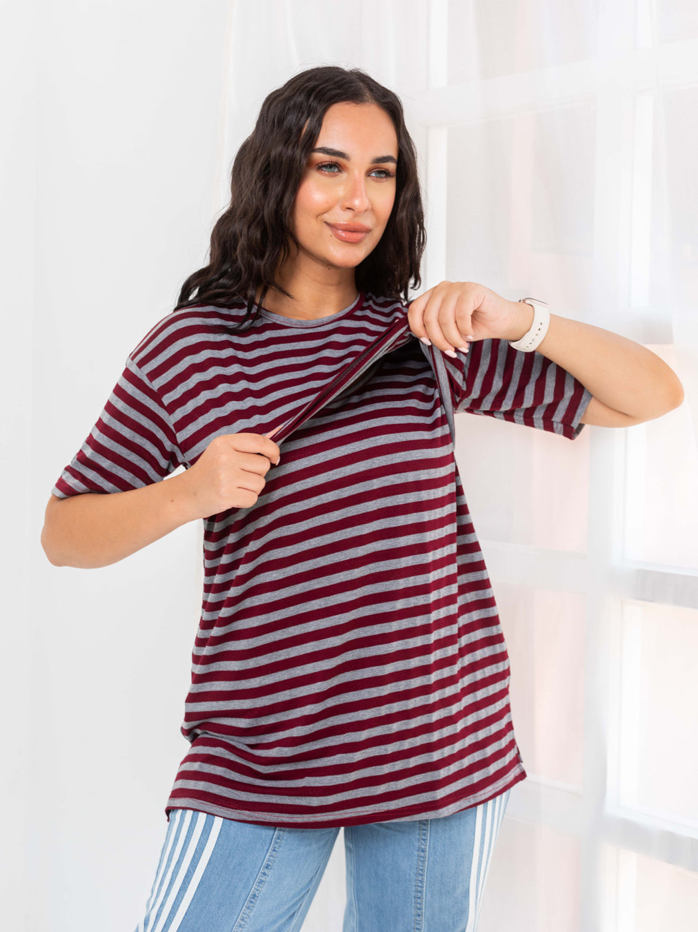 Mommy Nursing T-Shirt (Striped)