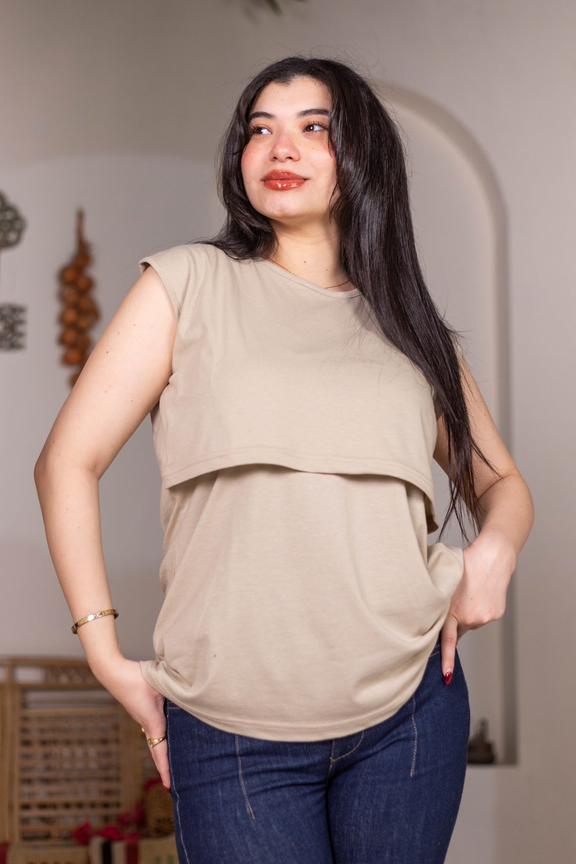 Maternity & Nursing Undershirt (Cut Sleeve)