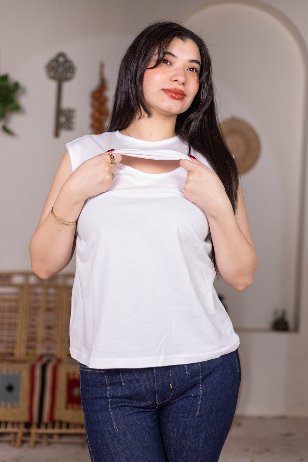Maternity & Nursing Undershirt (Cut Sleeve)