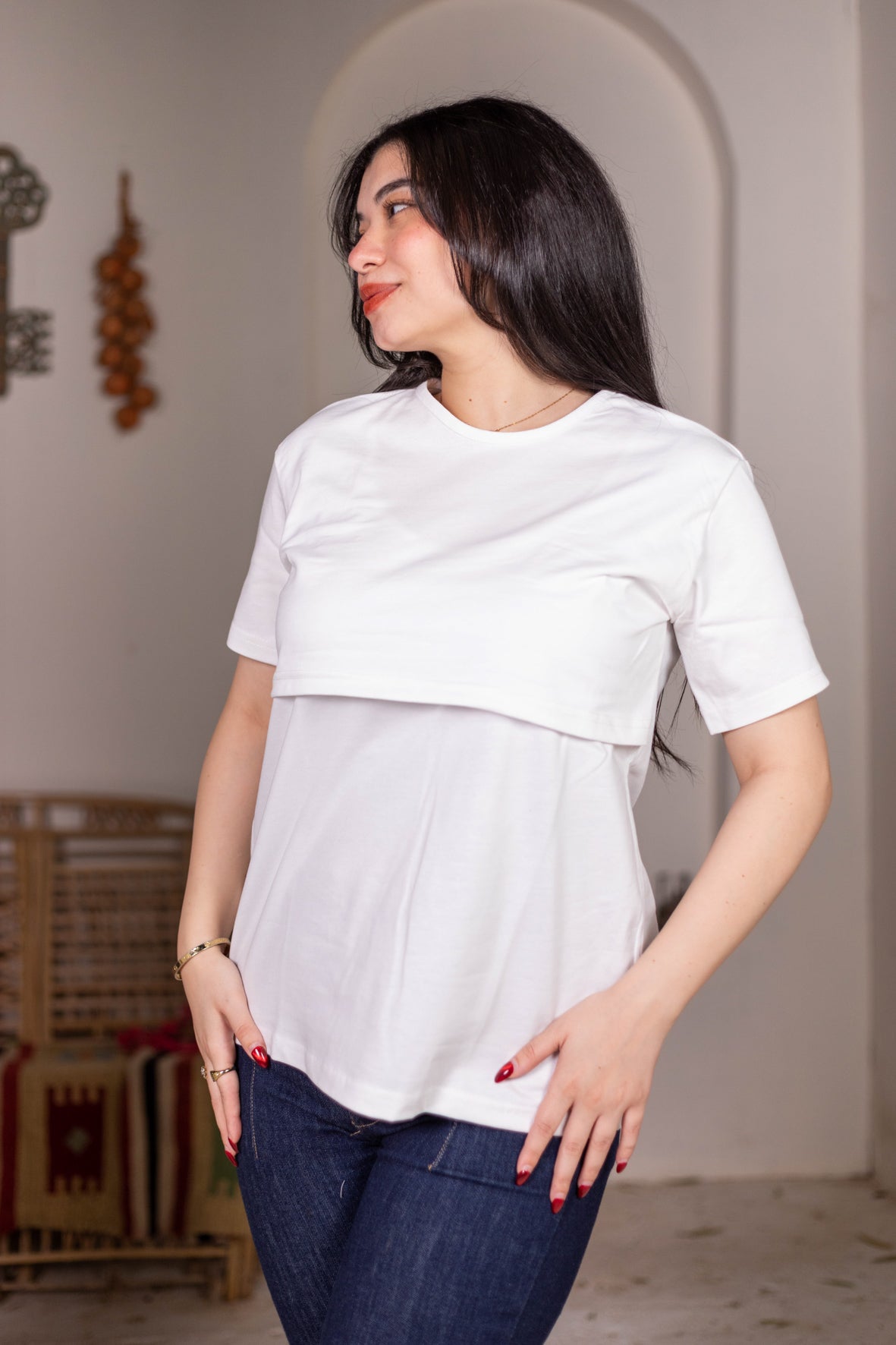 Maternity & Nursing Undershirt (Half Sleeve)