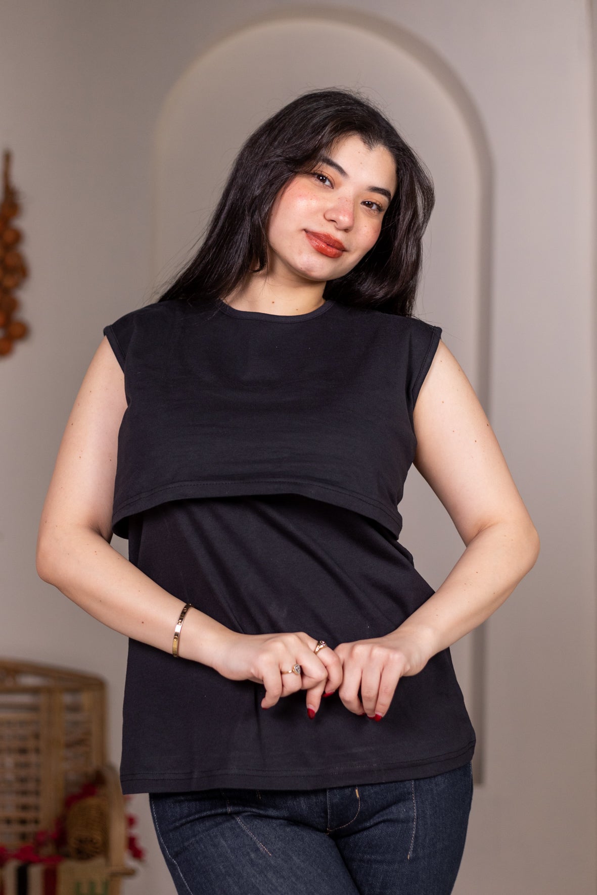 Maternity & Nursing Undershirt (Cut Sleeve)