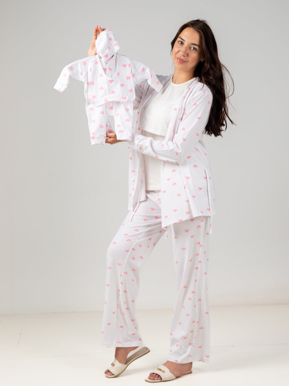 Mommy & Baby Pajama Set (Hearts)